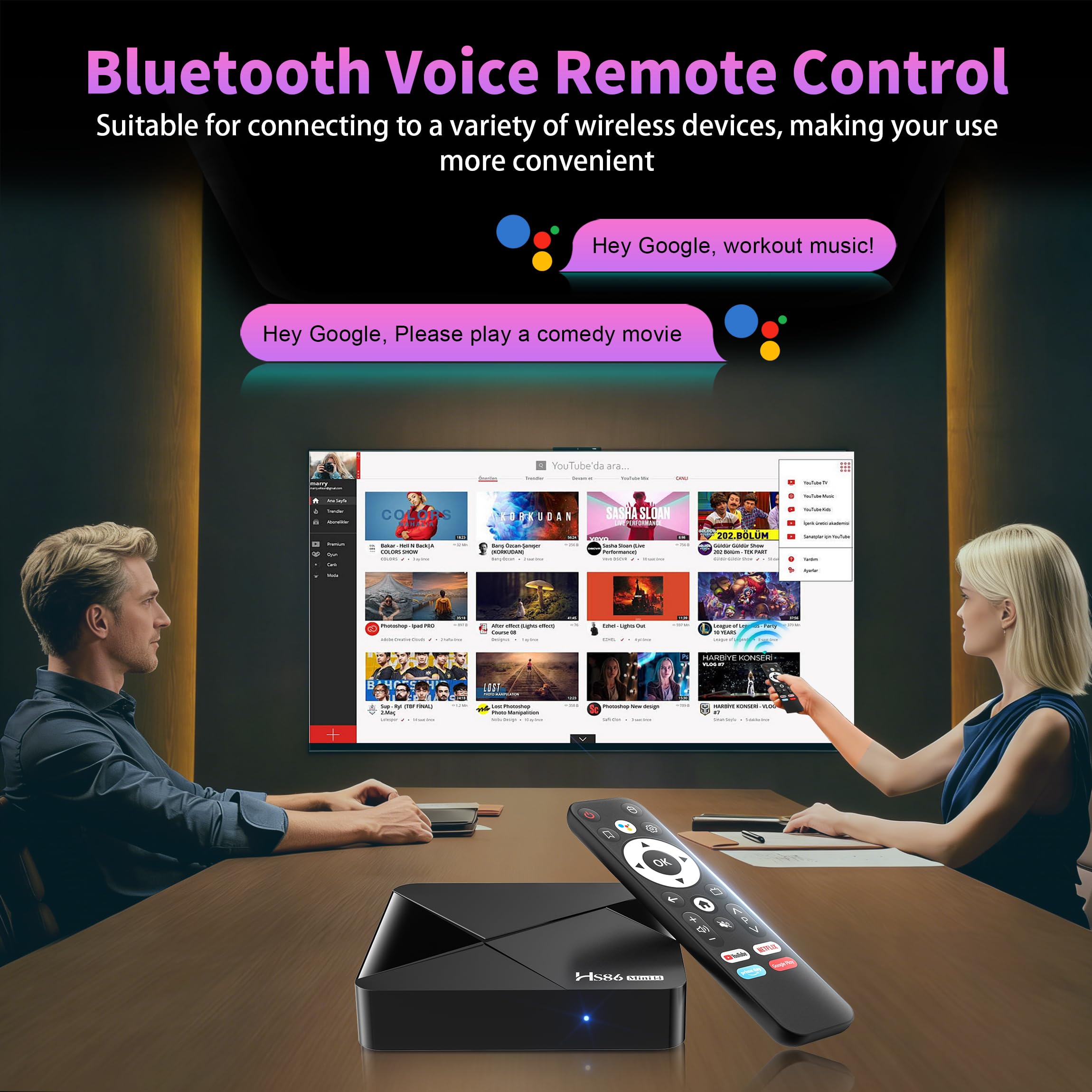 HS86 MINI14 Android 14.0 TV Box, Ultimo 2026 Box TV Android 8K con RAM 2G ROM 16G Rockchip RK3518 WiFi 6 BT5 3D HD 2K 4K @ 60FPS Smart TV Box Internet con Telecomando Bluetooth Streaming Media Player