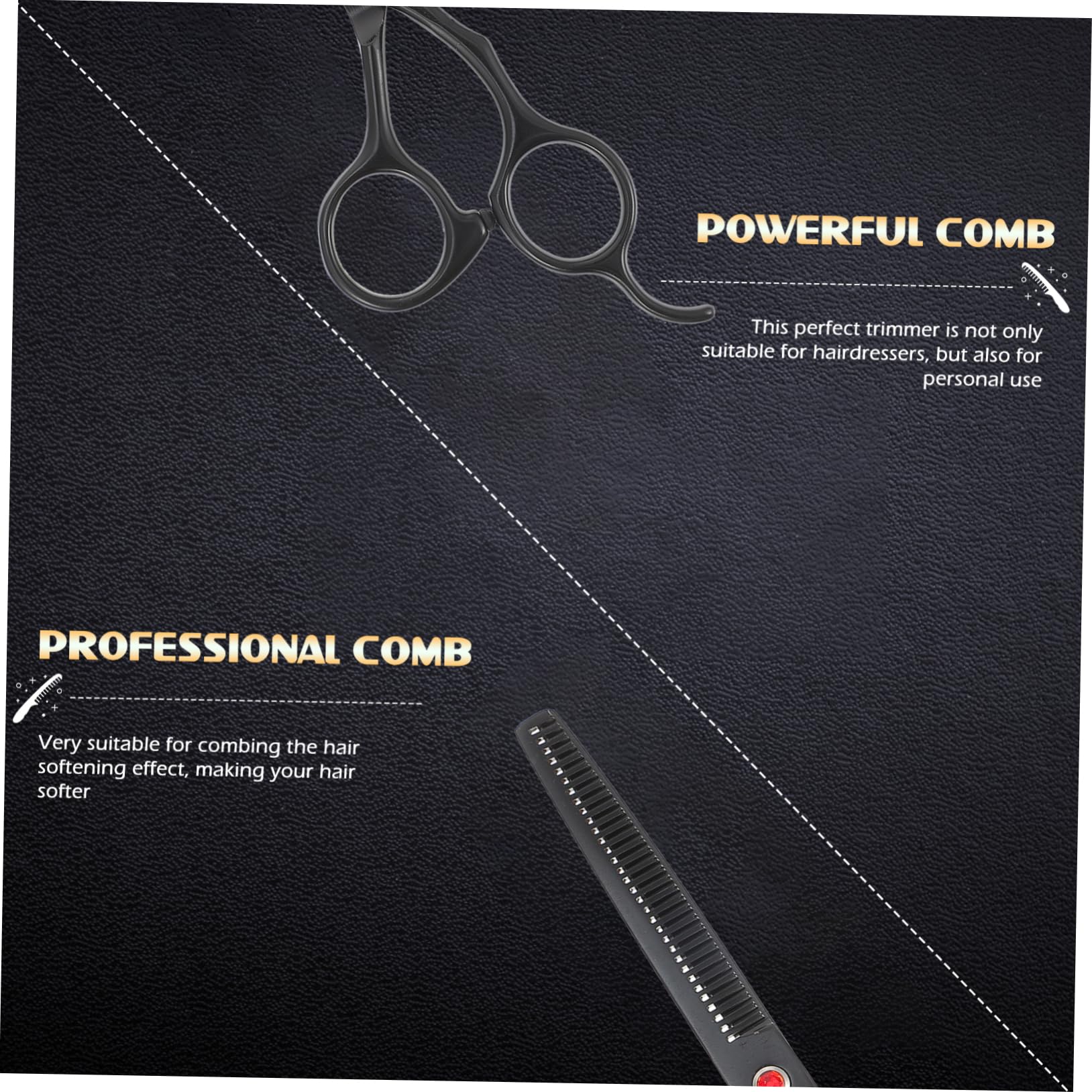 Ipetboom 2pezzi Forbice Per Sfoltire Professionale Acciaio Inossidabile Con Denti Strumento Da Parrucchiere Per Taglio e Texture Dei Per Barber e Saloni Di Bellezza