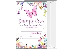 Butterfly Birthday Invitations for Girls Boys Parties