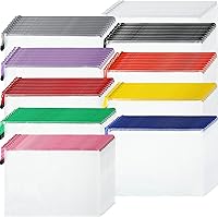 Vista 1 de Paquete de 100 bolsas de malla con cremallera para lápices, bolsa de archivos transparente a granel, bolsa impermeable para documentos, multiusos