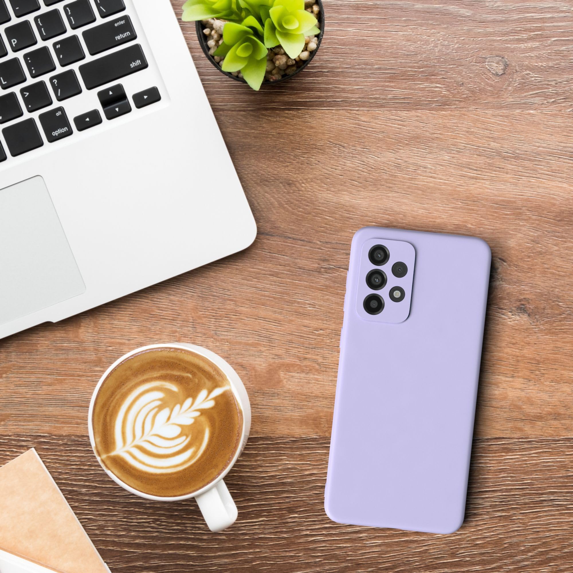 EAZY CASE - Custodia in silicone per Galaxy A33 5G Custodia morbida protettiva con protezione della fotocamera Protezione sottile Premium Cover TPU Telefono Bumper in Lavanda