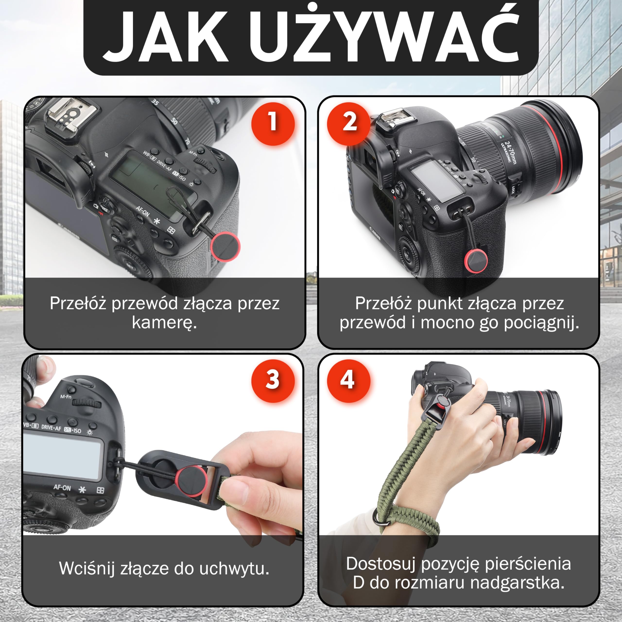 Pasek na nadgarstek do aparatu Sunya, Szybkozdejmowalny pasek do aparatu fotograficznego