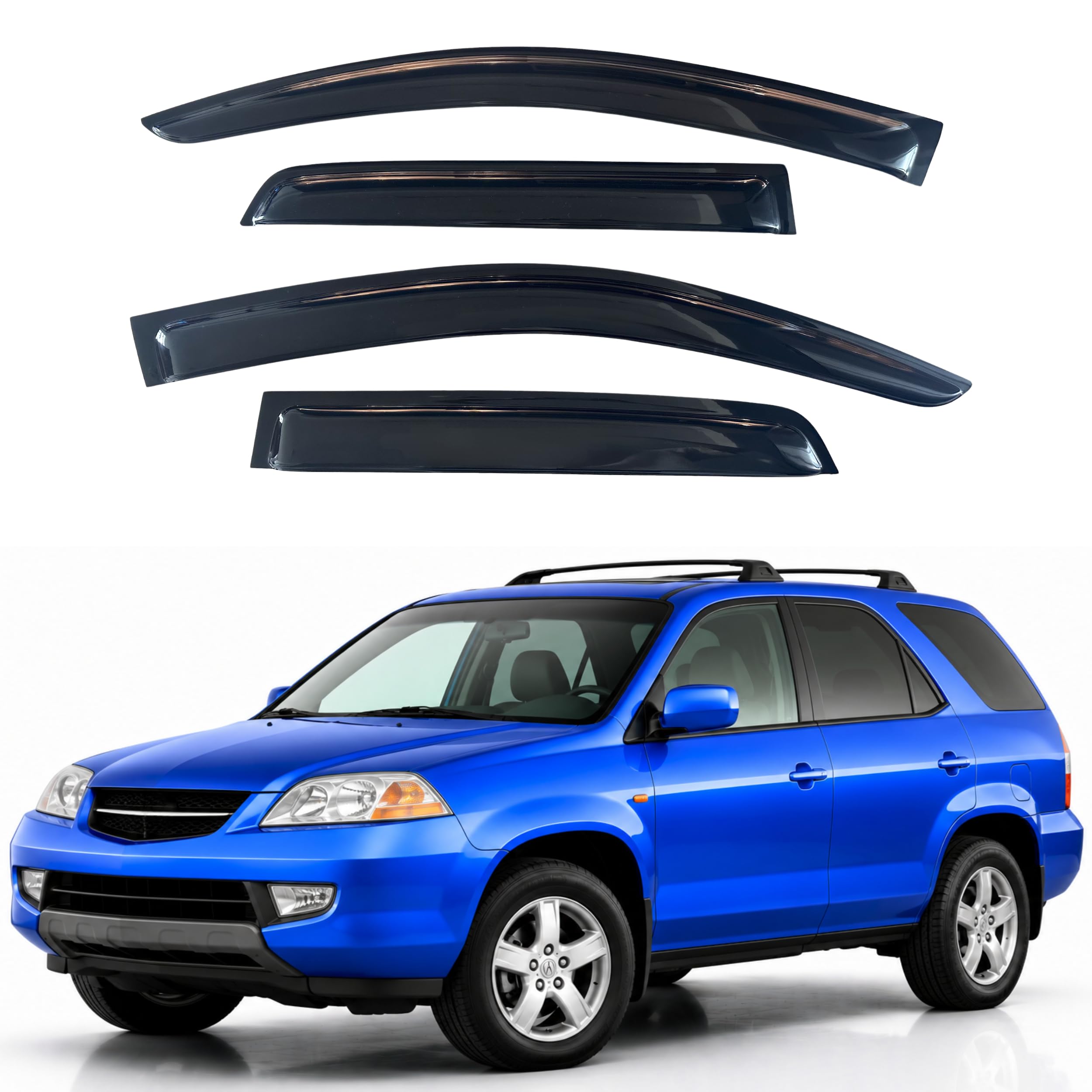 IG Window Visors Fit for 2001-2006 Acura MDX, Out-Channel Rain Guards Vent Wind Deflectors 4PC, Car Accessories for 01-06 Acura MDX