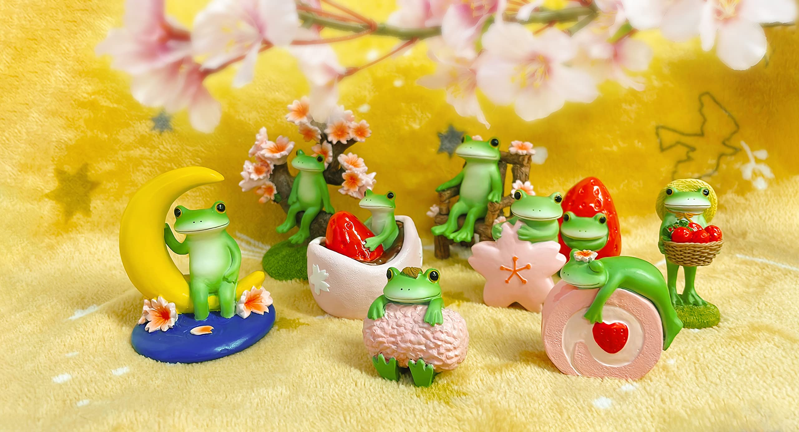 DAIKAI カエル　コポー　置物セット Amazon.co.jp: ダイカイ(DAIKAI) 置物 コポー 桜の盆栽とカエル