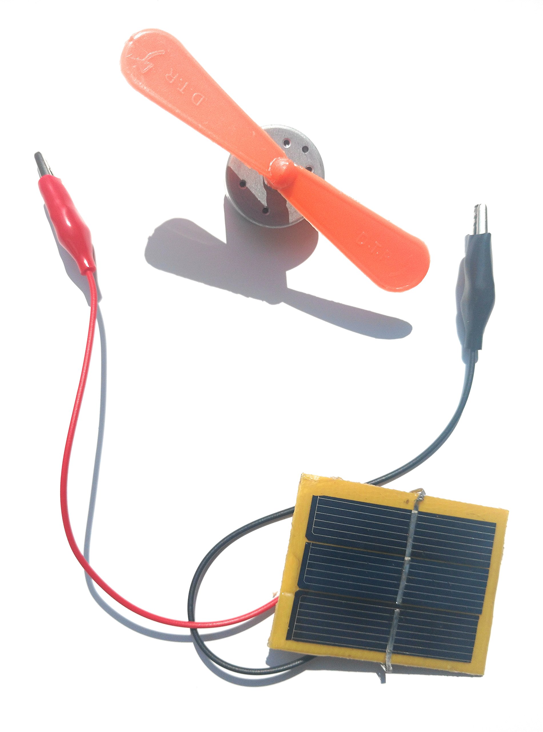 Kutuhal Hobby Science Project Material Kit (Set B) - Solar Renewable Energy Demonstration. Includes Solar Panel, Toy DC Motor, Fan