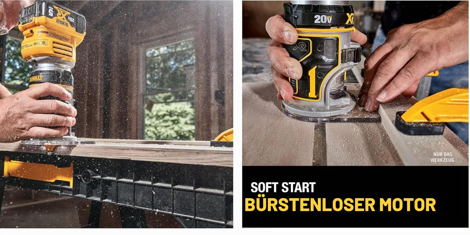 DEWALT DCW600B 20V MAX XR CMPCT Metallfräse mit fester Basis