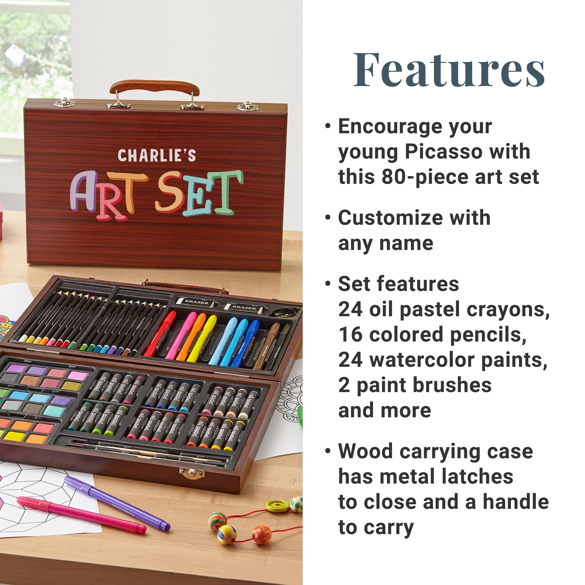 Amazon.com: Let's Make Memories Personalized 80-Piece Deluxe Art