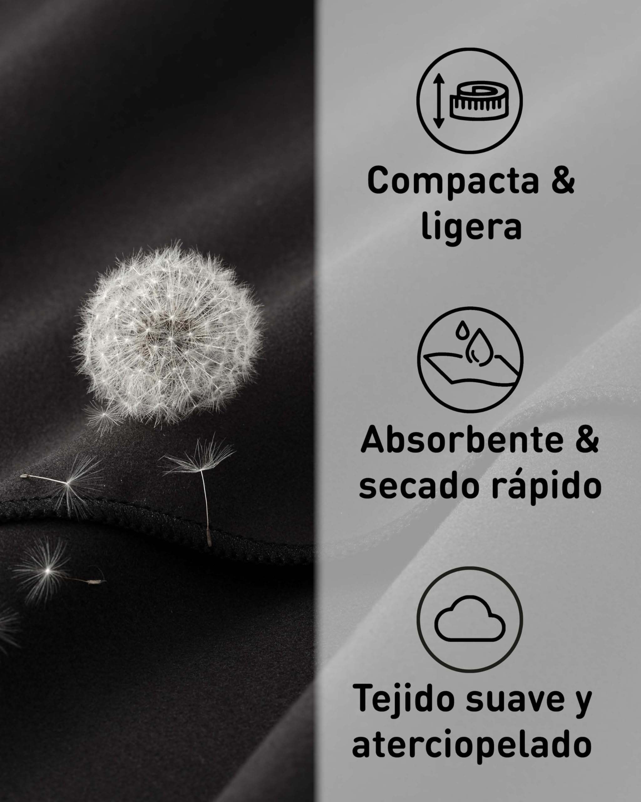Fit-Flip Toalla Microfibra Gimnasio - compacta, Ultraligera y de Secado rápido – Toallas para Gym, Piscina, Viaje, Natacion y Playa Grande — view 2
