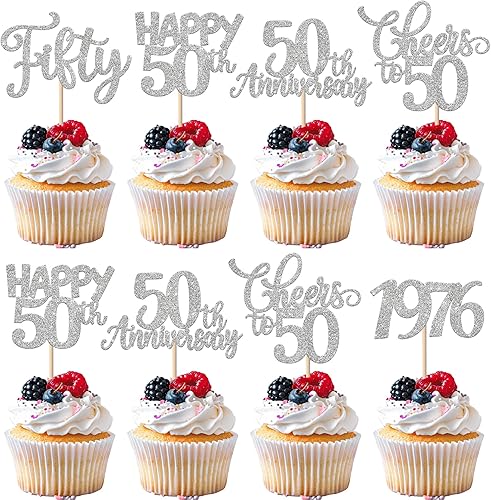 Vista 37 de Rsstarxi Paquete de 30 decoraciones para cupcakes de cumpleaños de 14 años con purpurina 2011 Hello 14 Cheers to 14 años de edad, catorce años, Negro