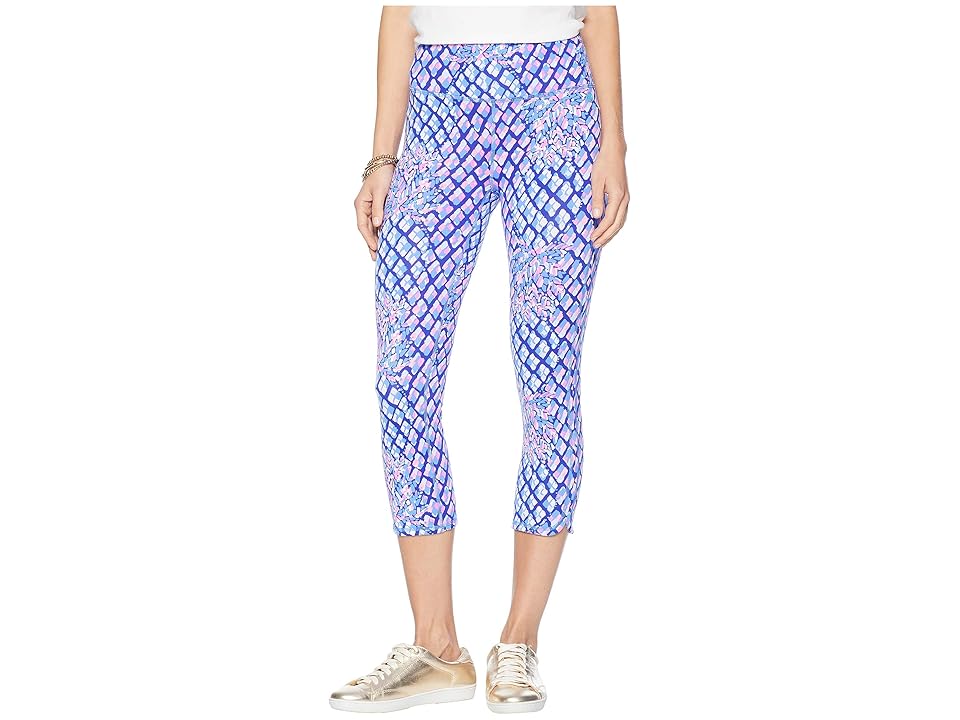 

Lilly Pulitzer UPF 50+ Luxletic High-Rise Weekender Cropped Pant (Royal Purple Pop Up Toe In) Women's Casual Pants