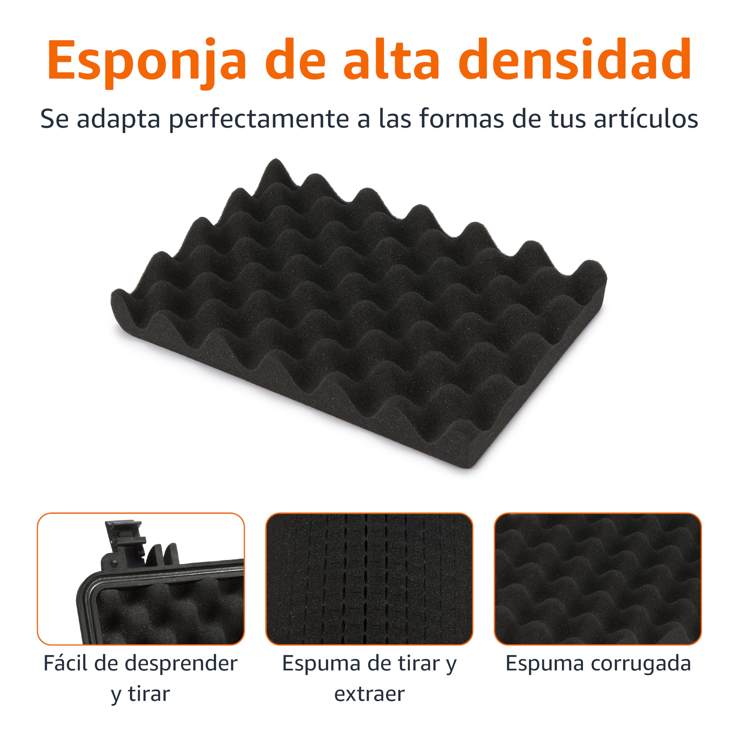 Amazon Basics Maleta Portátil Protectora Rígida Pequeña para Cámaras, Drones, Lentes y Accesorios, Espuma Ajustable, Impermeable, Resistente a los Golpes, 30,7 x 27 x 14,2 cm, Negro, Sólido