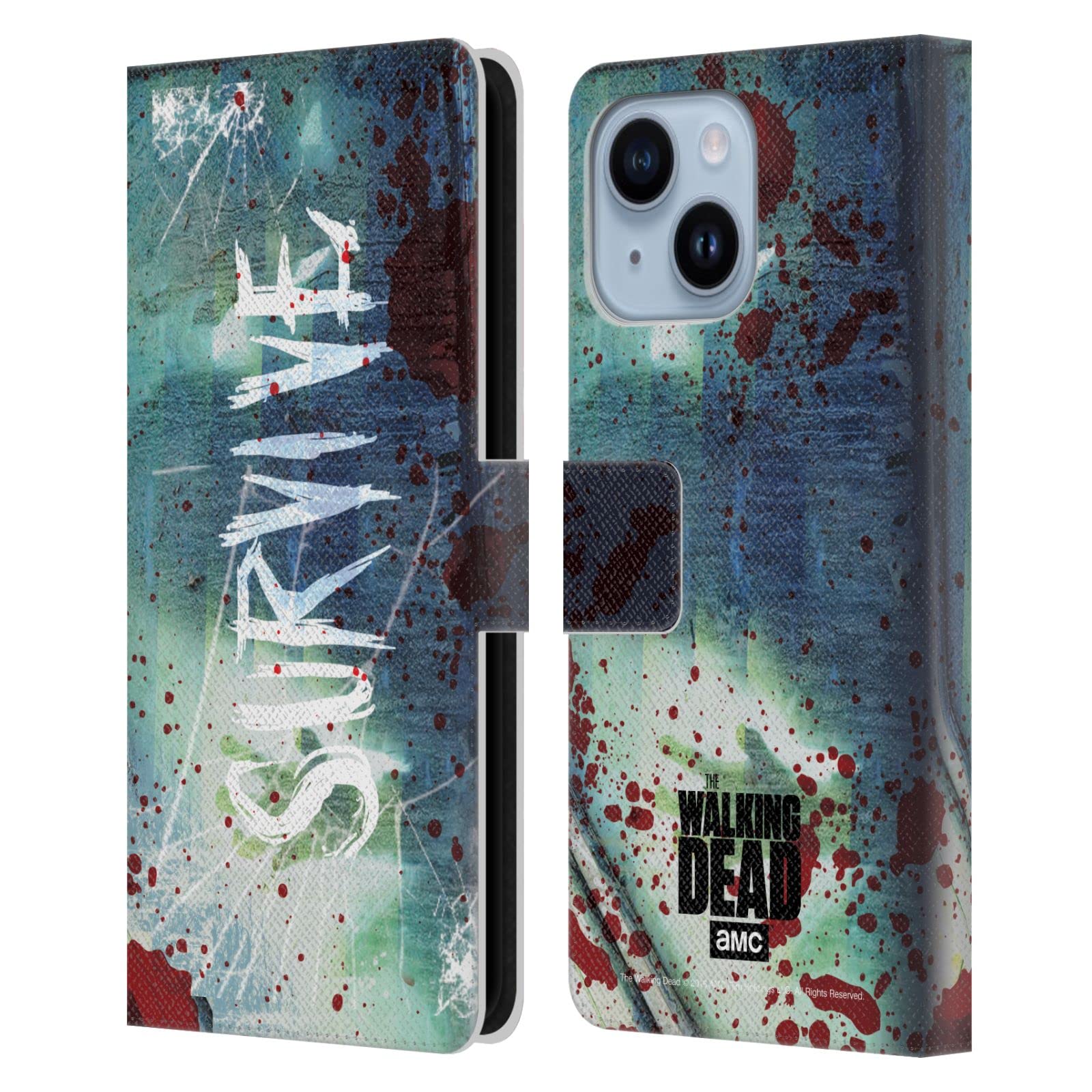 Étui Portefeuille en Cuir iPhone 14 Plus Finition Premium The Walking Dead AMC - 7