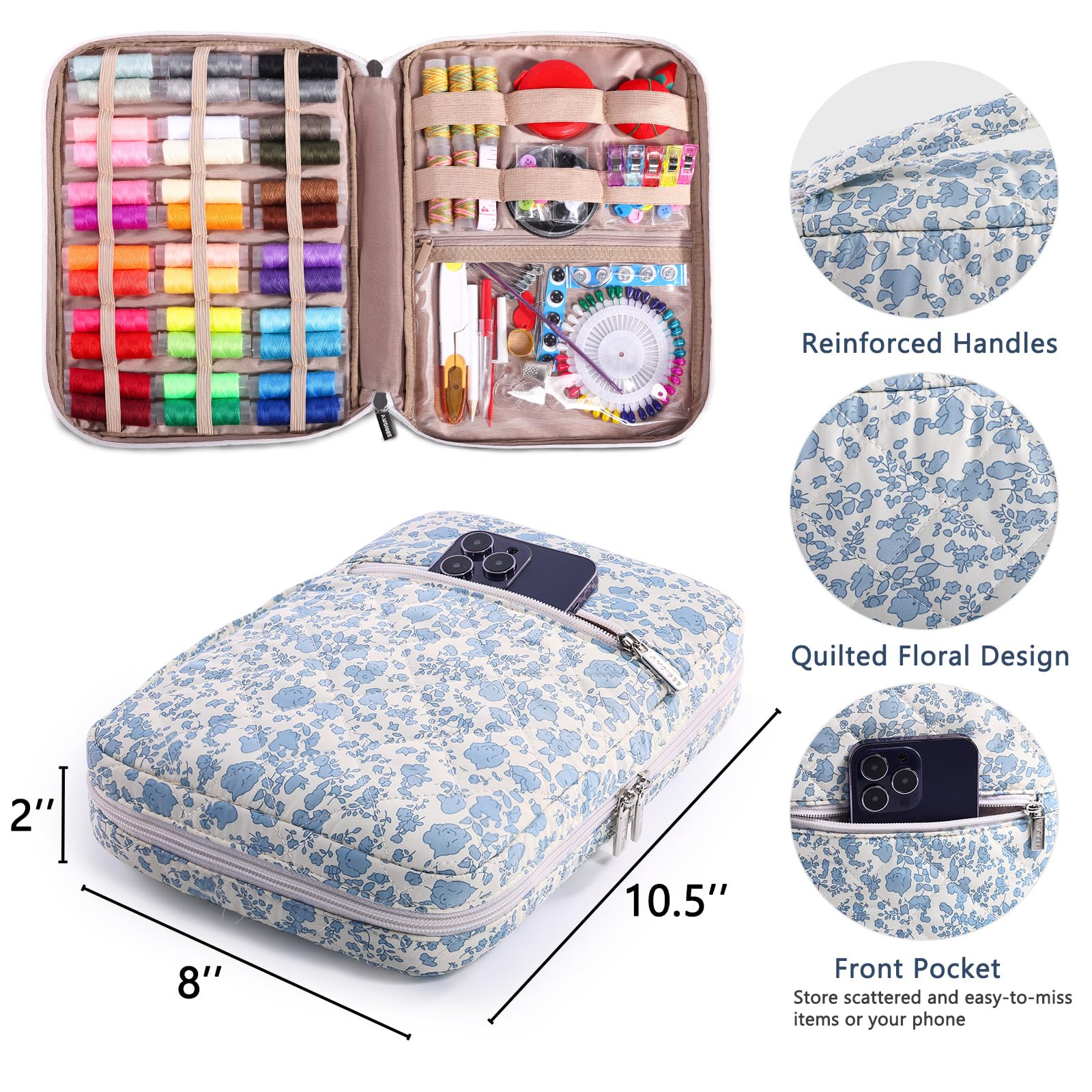 AMOIGEE Sewing Kit - 230pcs for Beginners -5 AMOIGEE Sewing Kit - 230pcs for Beginners -5