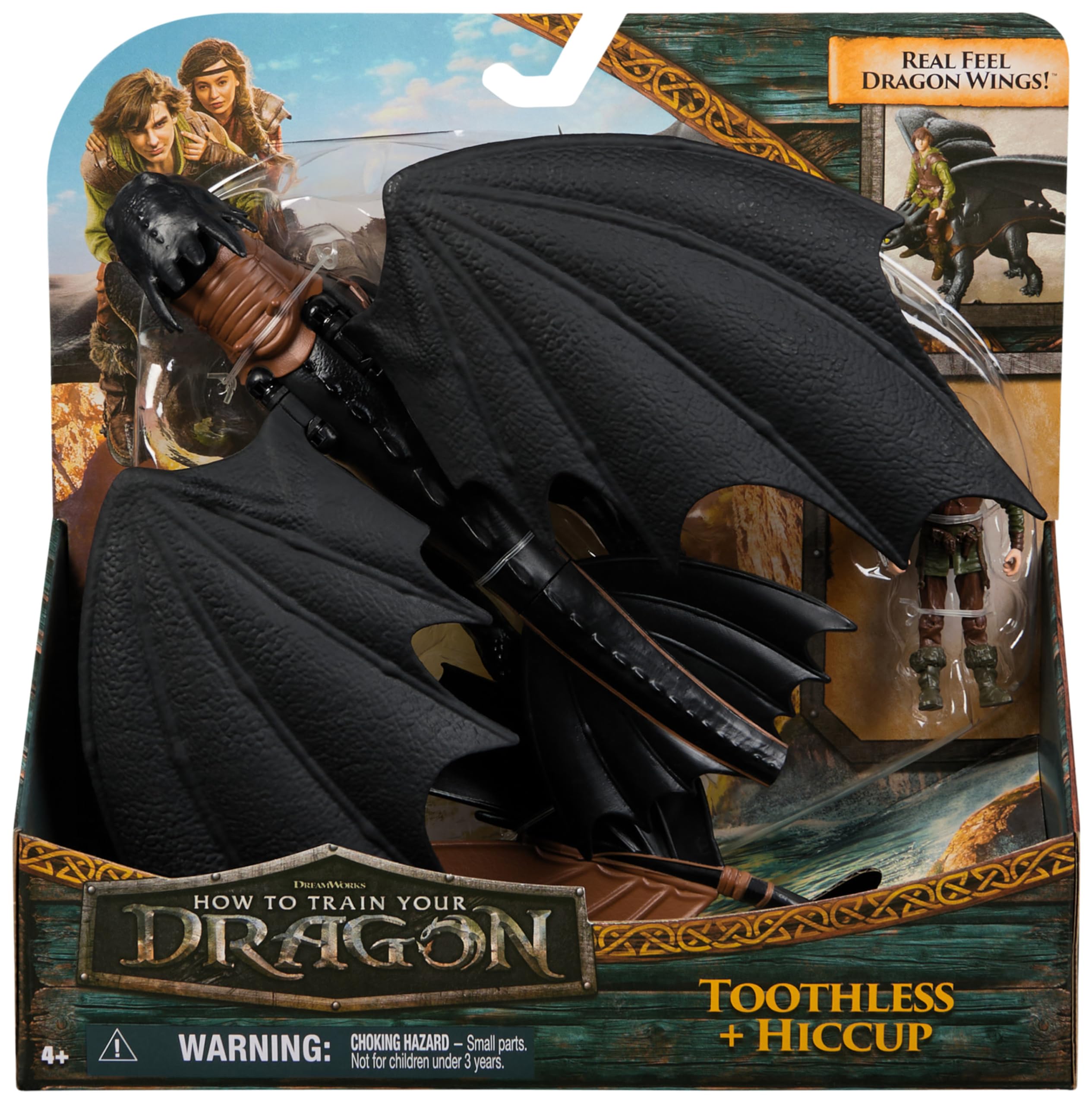 Dreamworks Dragons - Pack Figura Dragón y Vikingo: Desdentao y Hipo de Cómo Entrenar a Tu Dragón - Figuras de Acción Articuladas - 6074007 - Juguetes Niños 4 Años + - Regalo Niño 4 Años +