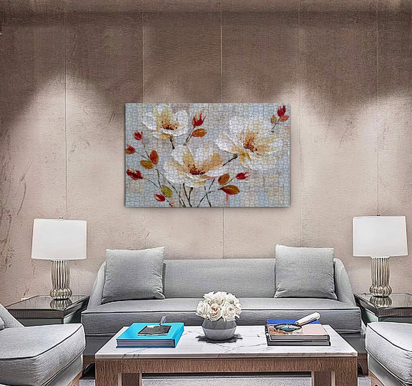 Puzzle dla dorosłych 5000, magnolia biała, 5000 elementów, puzzle dla dorosłych, klasyczne gry edukacyjne, gry i zajęcia rodzinne, do dekoracji ścian domu, świetny pomysł na prezent R0KH-957