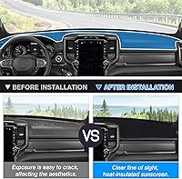 Vista 3 de Autorder Tapete de cubierta de salpicadero para Dodge Ram 1500 2500 3500 2023 2024 2025 Accesorios Cubierta de tablero de franela para salpicadero