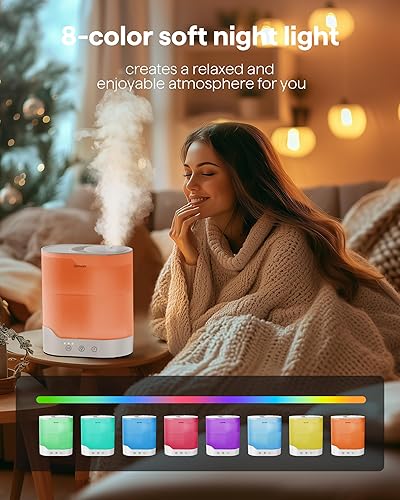 Miniatura 7 de Sponvatt Humidificadores para dormitorio y hogar, 2.5 L de llenado superior humidificador de aire de niebla fría para habitación grande, habitación