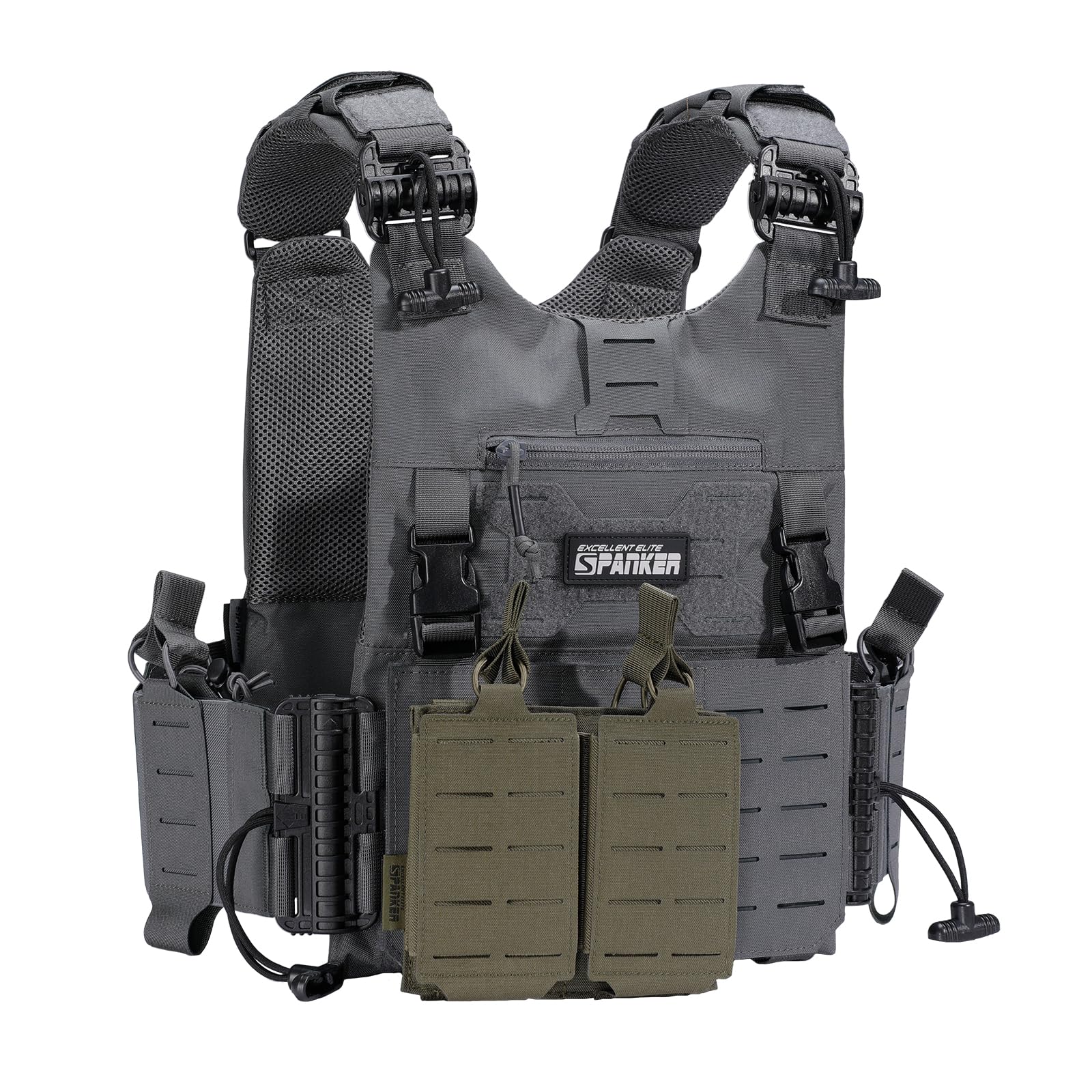 EXCELLENT ELITE SPANKER Nylonowy pojedynczy/podwójny/potrójny uchwyt na magazyn, Molle Mag Pouch do magazynków karabinu M4/M16/AR/AK