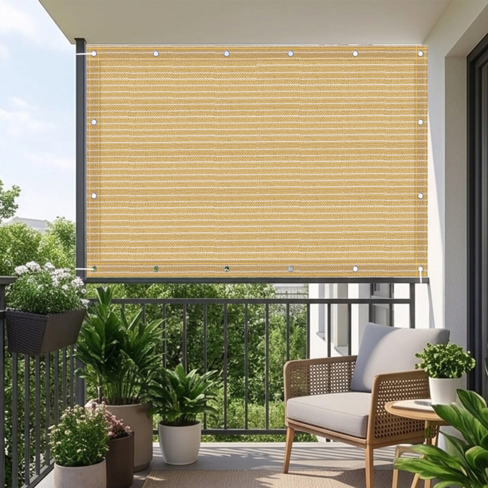 Tkanina z filtrem przeciwsłonecznym, 120 x 330 cm, z przelotkami, ochrona przed promieniowaniem UV, plandeka z siatki, niestandardowy rozmiar i opcje kolorystyczne, do szklarni, patio, plaży i
