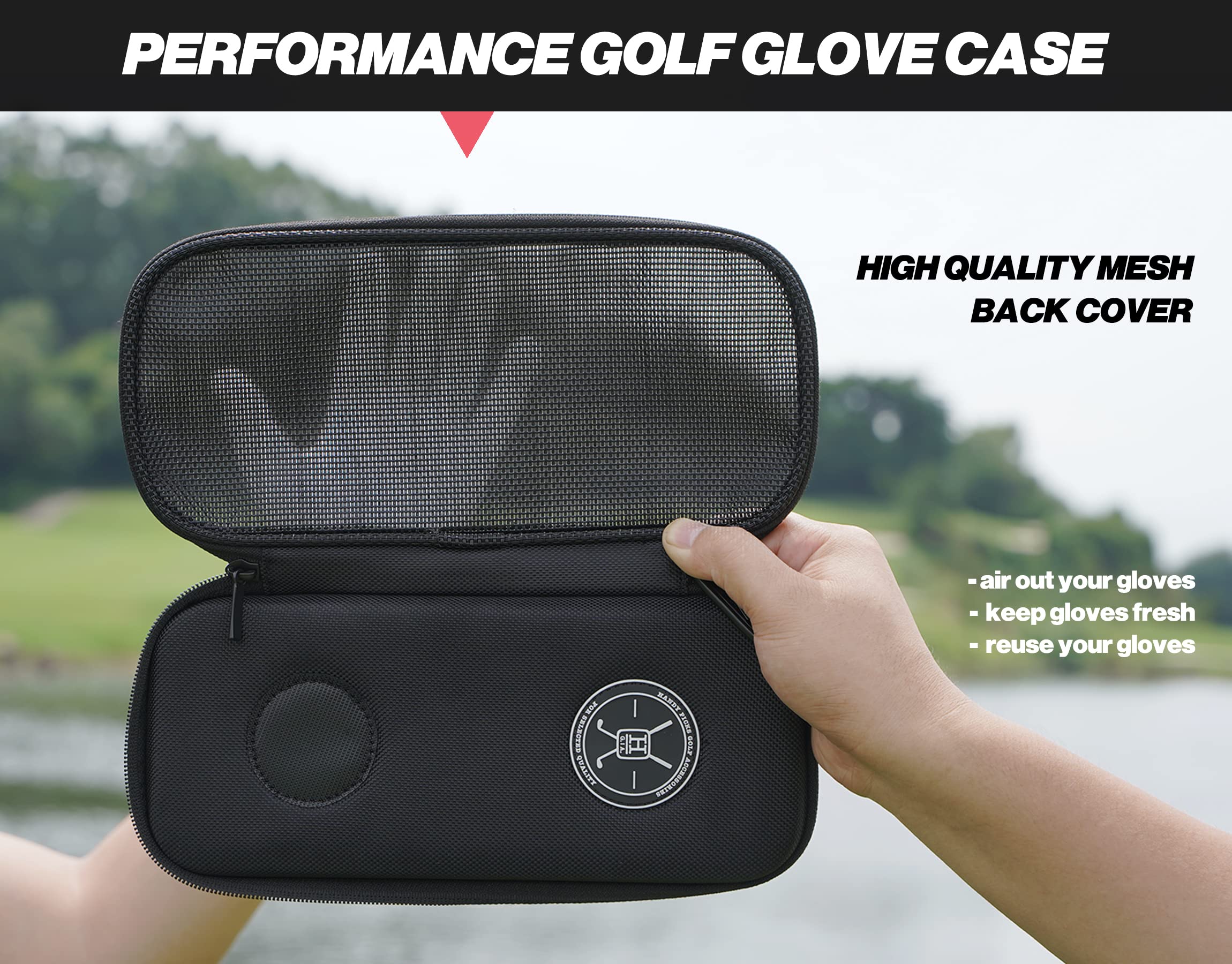 Handy Picks Custodia per Guanti da Golf ad Alte Prestazioni, Protegge e Mantiene i Guanti da Golf Puliti e Asciutti, Aria che Scorre Attraverso la Copertura Posteriore