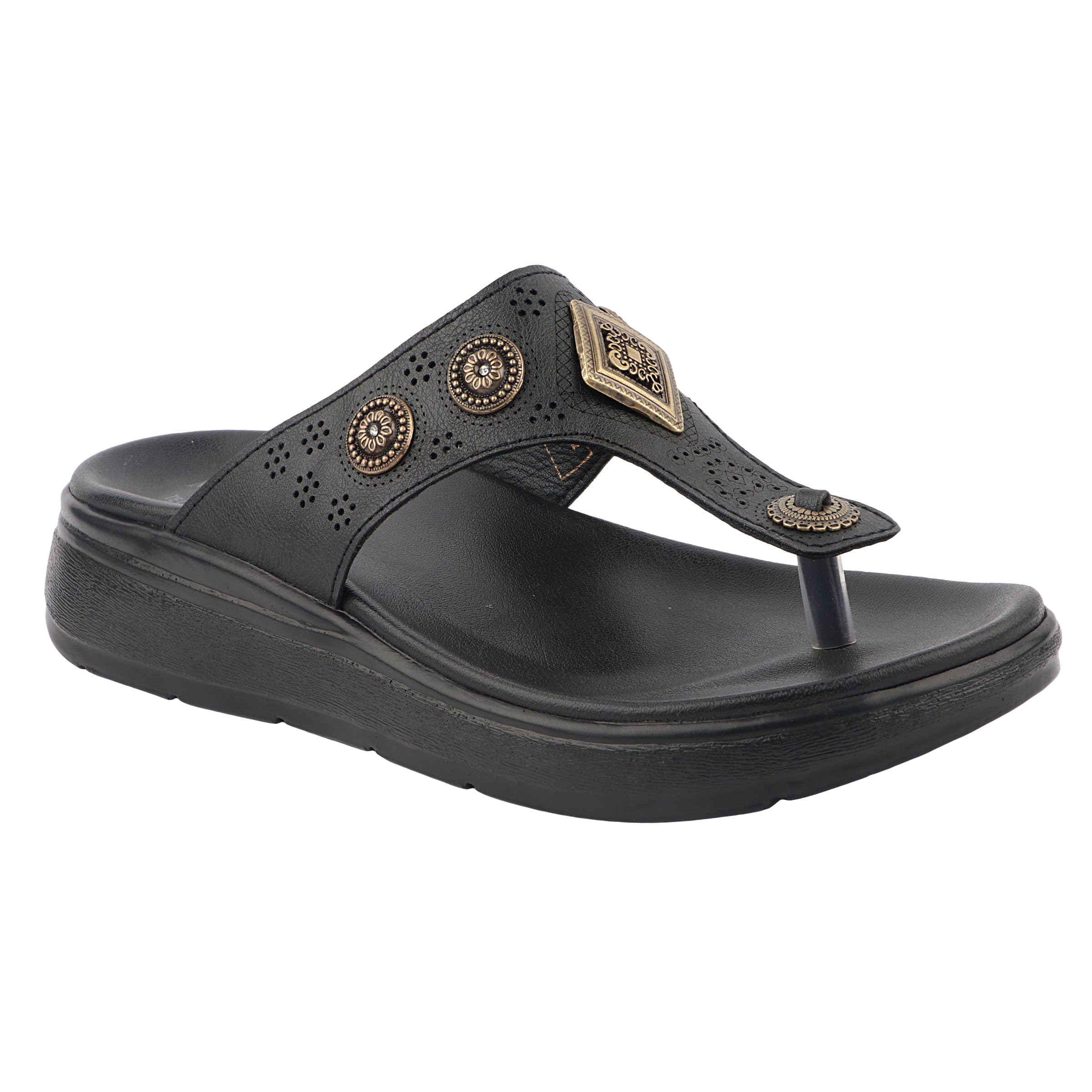 Medifeet Womens Stone Studded Thong Sandals (BLACK, 9) (B0CTX5T4YZ) Amazon Price History, Amazon Price Tracker