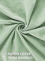 Vista 7 de Meiz Funda de almohada de embarazo, funda de rayón de bambú en forma de U, funda de almohada refrescante de maternidad para almohadas de embarazo