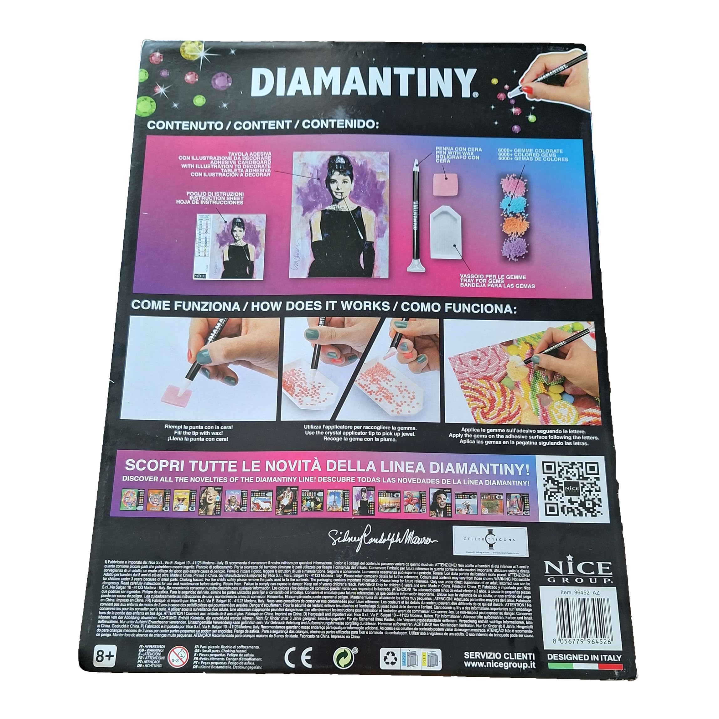 DIAMANTINY Level Up - PLUS Celebrities I - Attività Crystal Art, Diamond Painting Kit, crea il mosaico Kobe