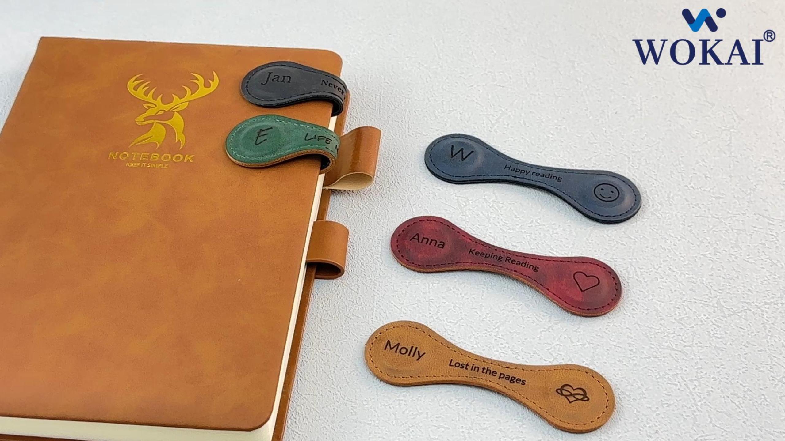 Amazon.com: Custom Leather Magnetic Bookmarks Personalized Vintage