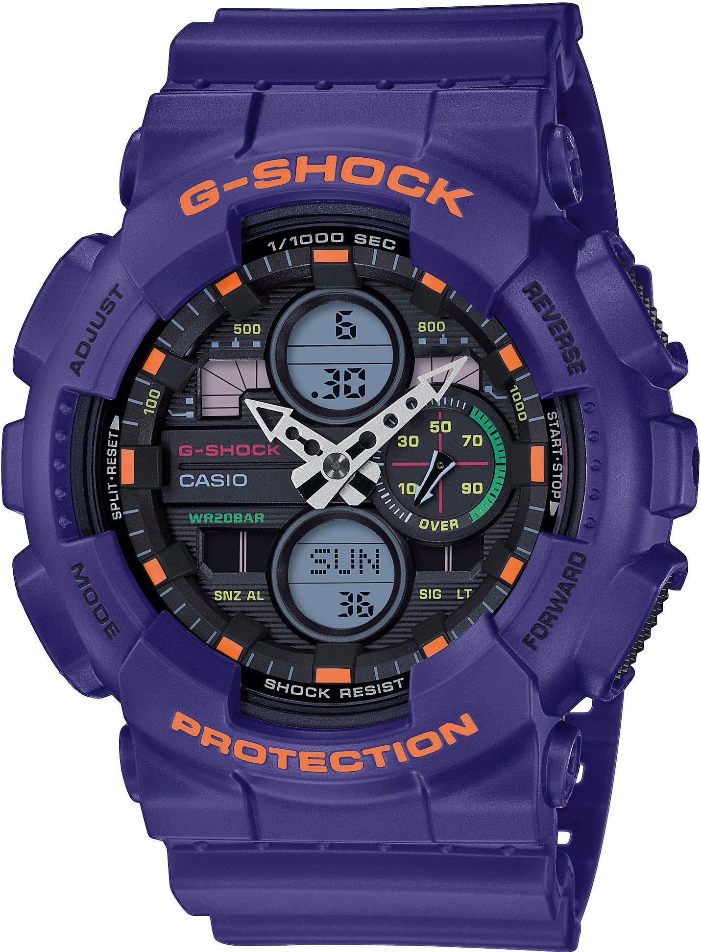 Casio Men's Quartz Watch with Resin Strap GA-140-6AER - purple