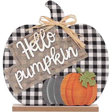 Fall Harvest Welcome Sign | Buffalo Plaid Thanksgiving Decor | Home, Harvest, Thanksgiving, Plaid, Autumn