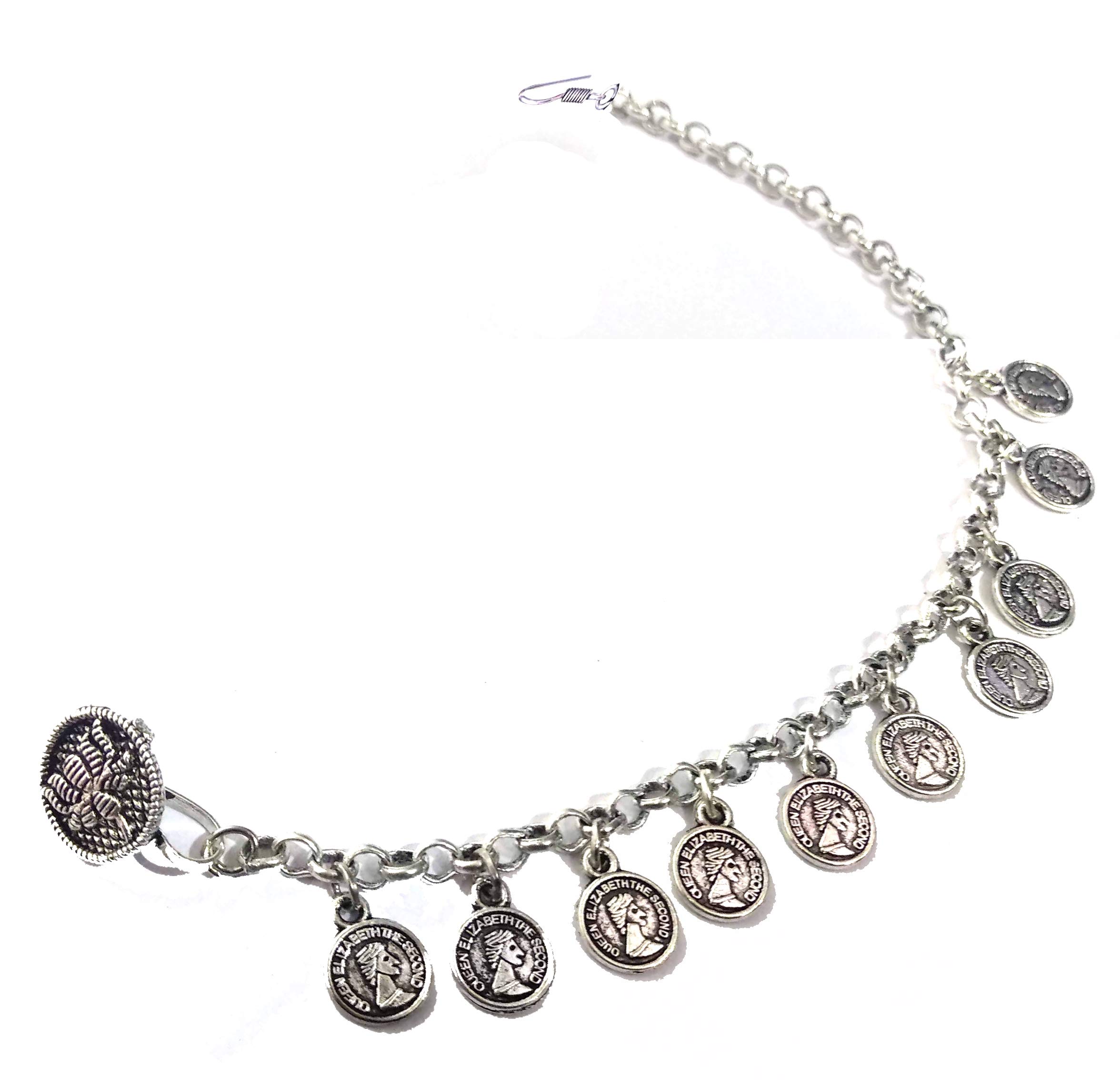 GURJARI Oxidised Silver Brass Pressing Nath for Women (B07NDG4Z8Y) Amazon Price History, Amazon Price Tracker