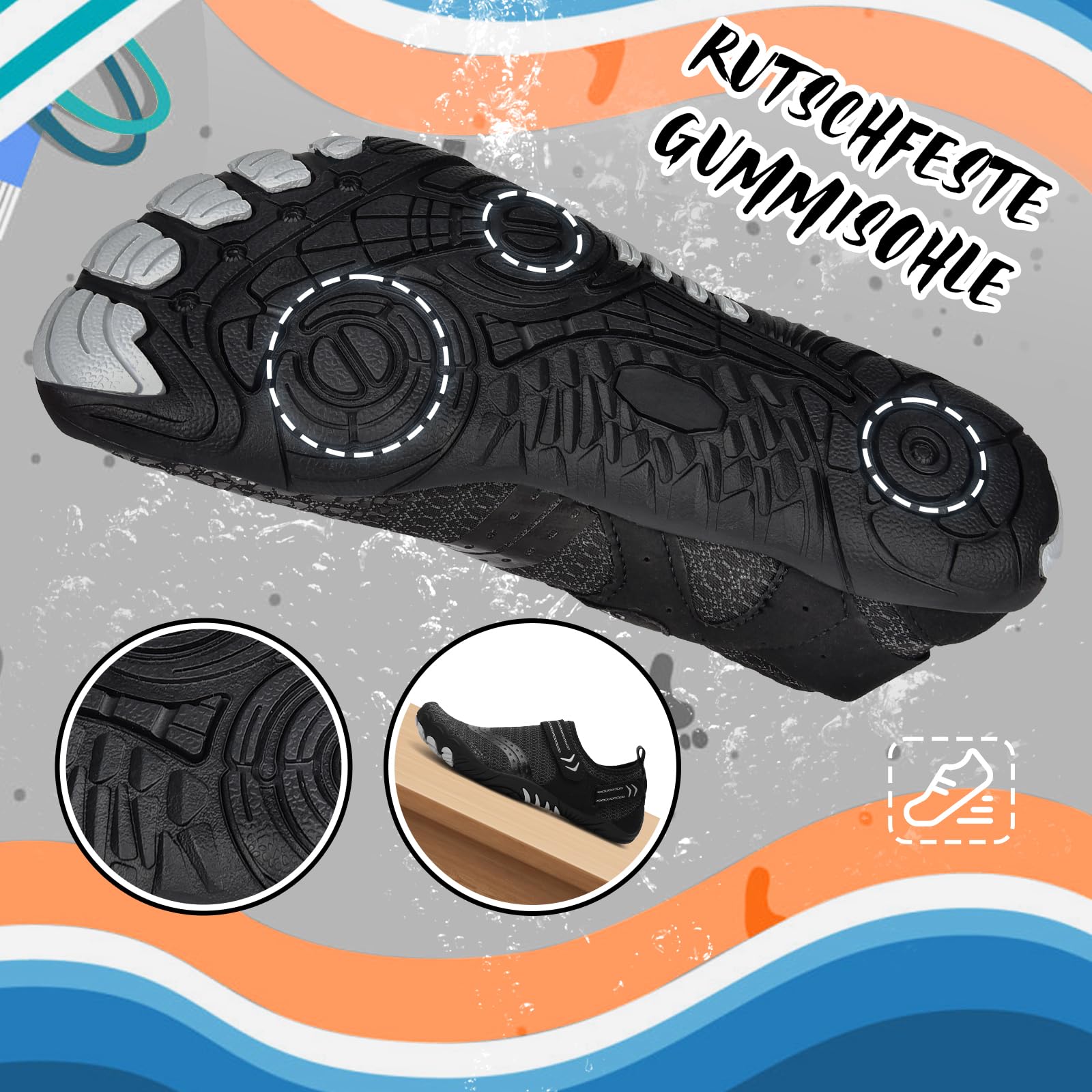 IEEILULU Zapatos Barefoot Niños Ajustables Acuáticas Agua