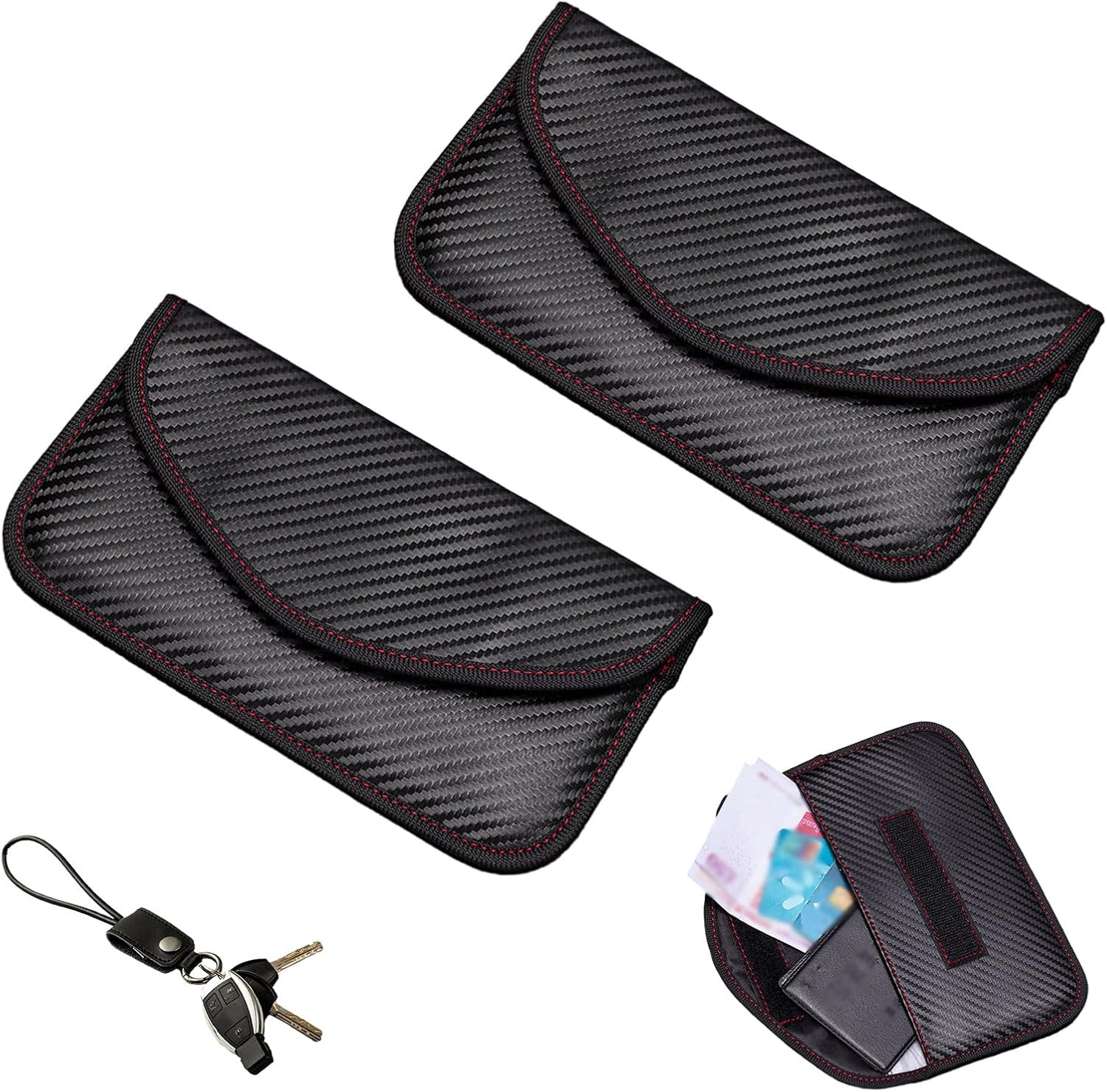Faraday Pouch for Car Keys 2 Pack Car Key Signal Blocker Pouch