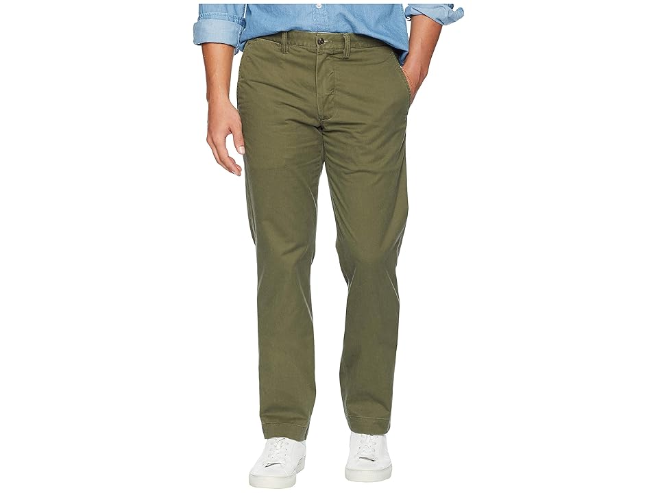 

Polo Ralph Lauren Cotton Stretch Twill Bedford Flat Pants (Expedition Olive) Men's Casual Pants