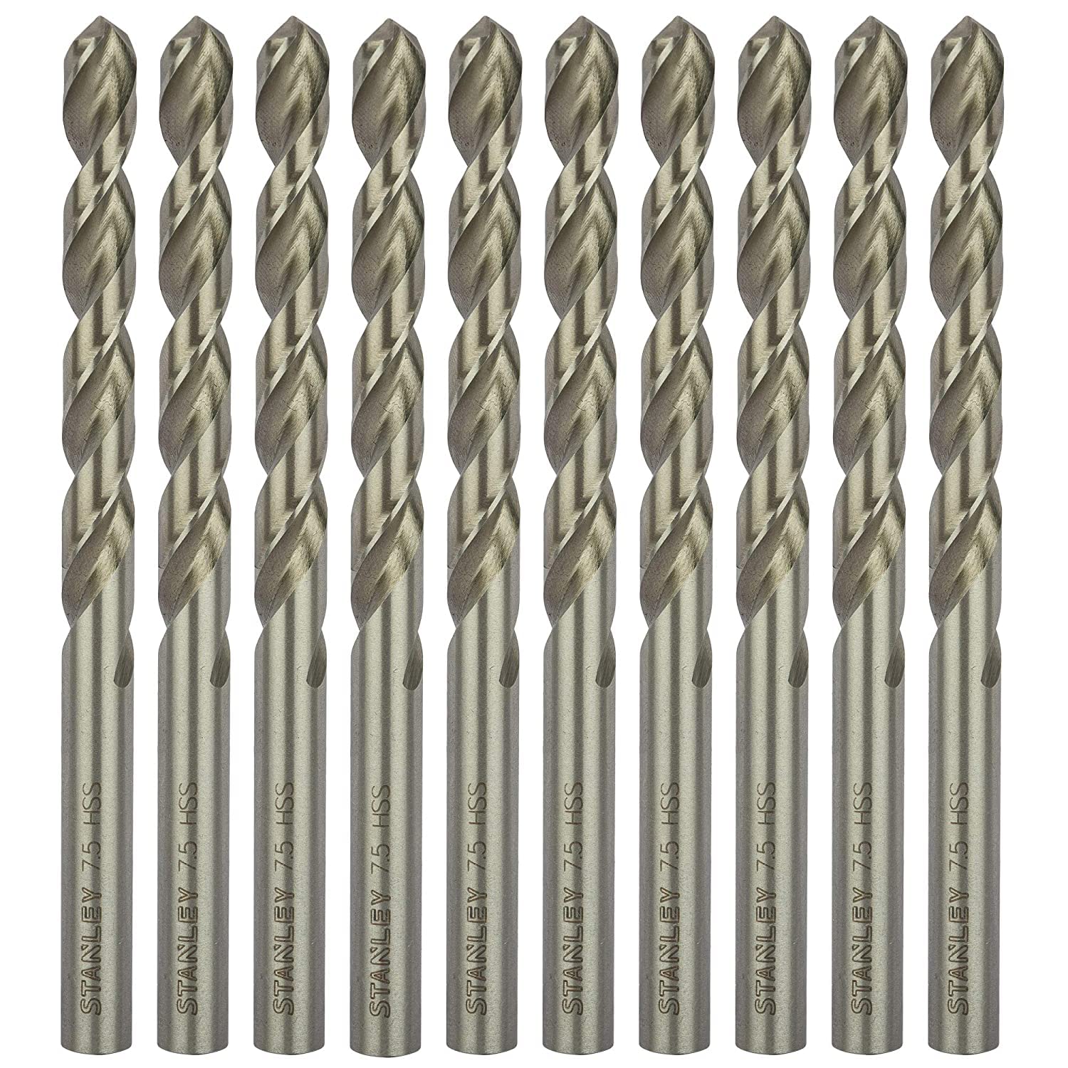 STANLEY STA50099B10 HSS 7.5mm Drill Bit (Pack of 10)-image-0