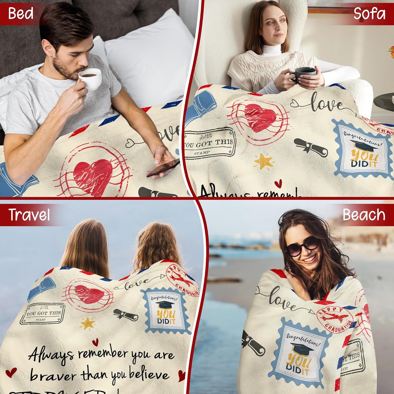 WRAPIX 2026 Graduation Gifts for Women Her Him - Soft Fleece Throw Blanket 60x80 in - Teacher Law School Nurse PhD Master Degree College High School Graduation Gifts for Girls Boys Women Men Christian