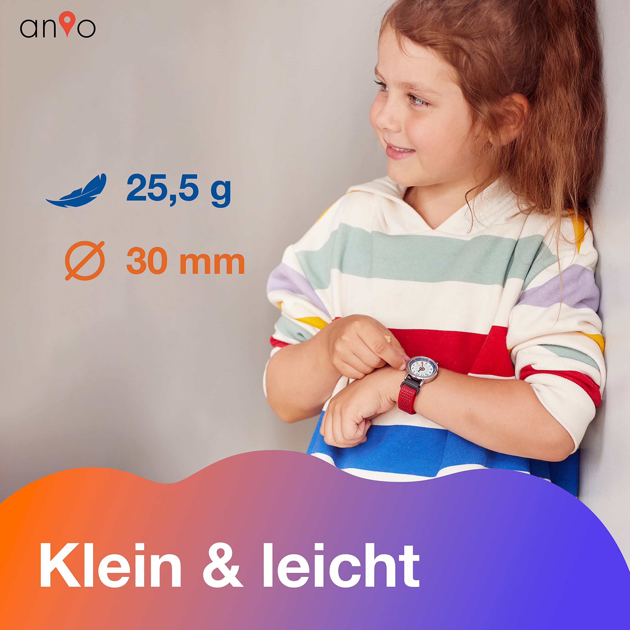 Anio 3 relojes de pulsera para niños – Reloj infantil para aprender la hora a partir de 6 años, resistente al agua hasta 5 bar, reloj infantil para niños y niñas, rojo, Correa