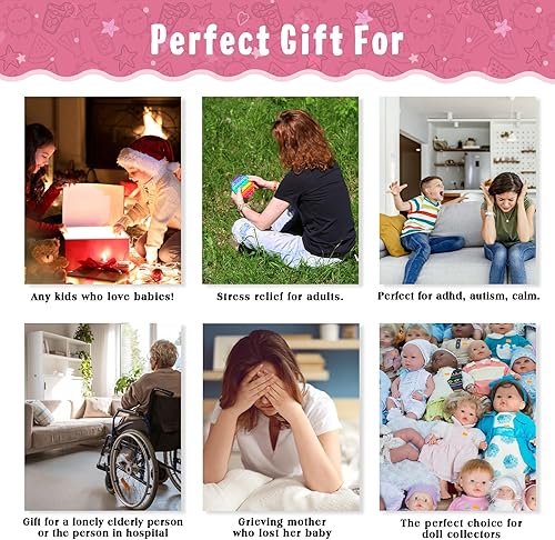 Miniatura 5 de Vollence Muñecas de bebé de silicona de cuerpo completo de 23 pulgadas con boca magnética, no muñecas de vinilo, muñecas realistas de silicona