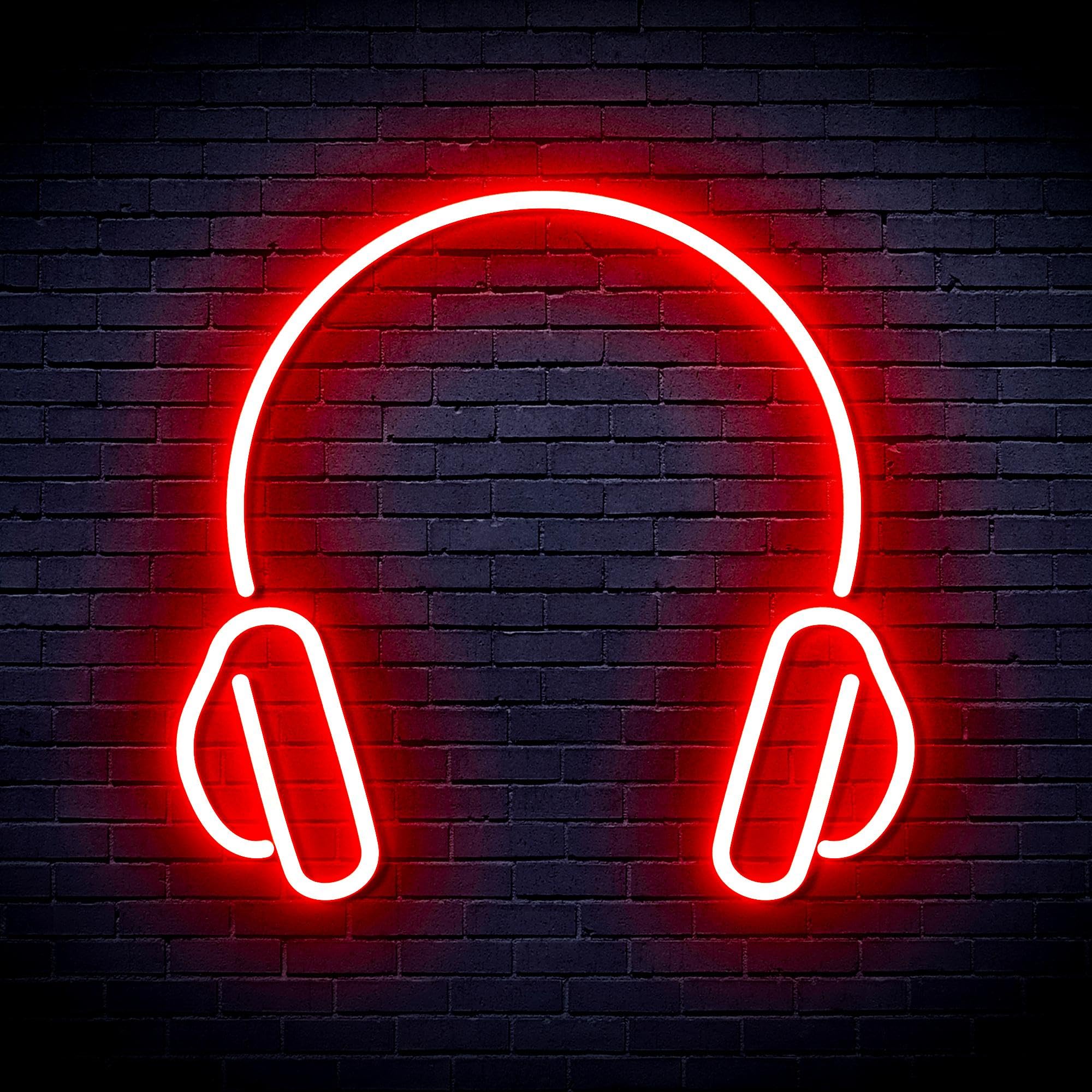ADVPRO Headphone Flex Silicone LED Neon Sign - Red - st16s66-fnu0033-r