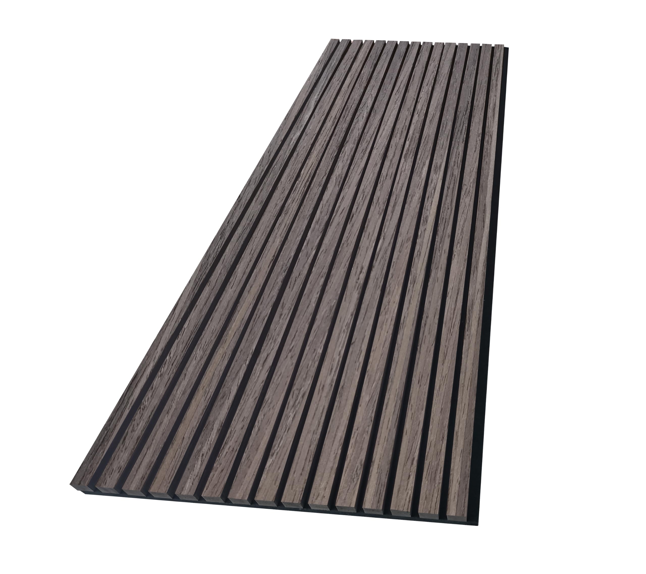 Dr.C Pannello Fonoassorbente Noce Scuro 240x60 cm MDF | Assorbe fino al 60% suono, Impiallacciatura vero legno, Parete e soffitto, Spessore 21 mm, Solo uso interno
