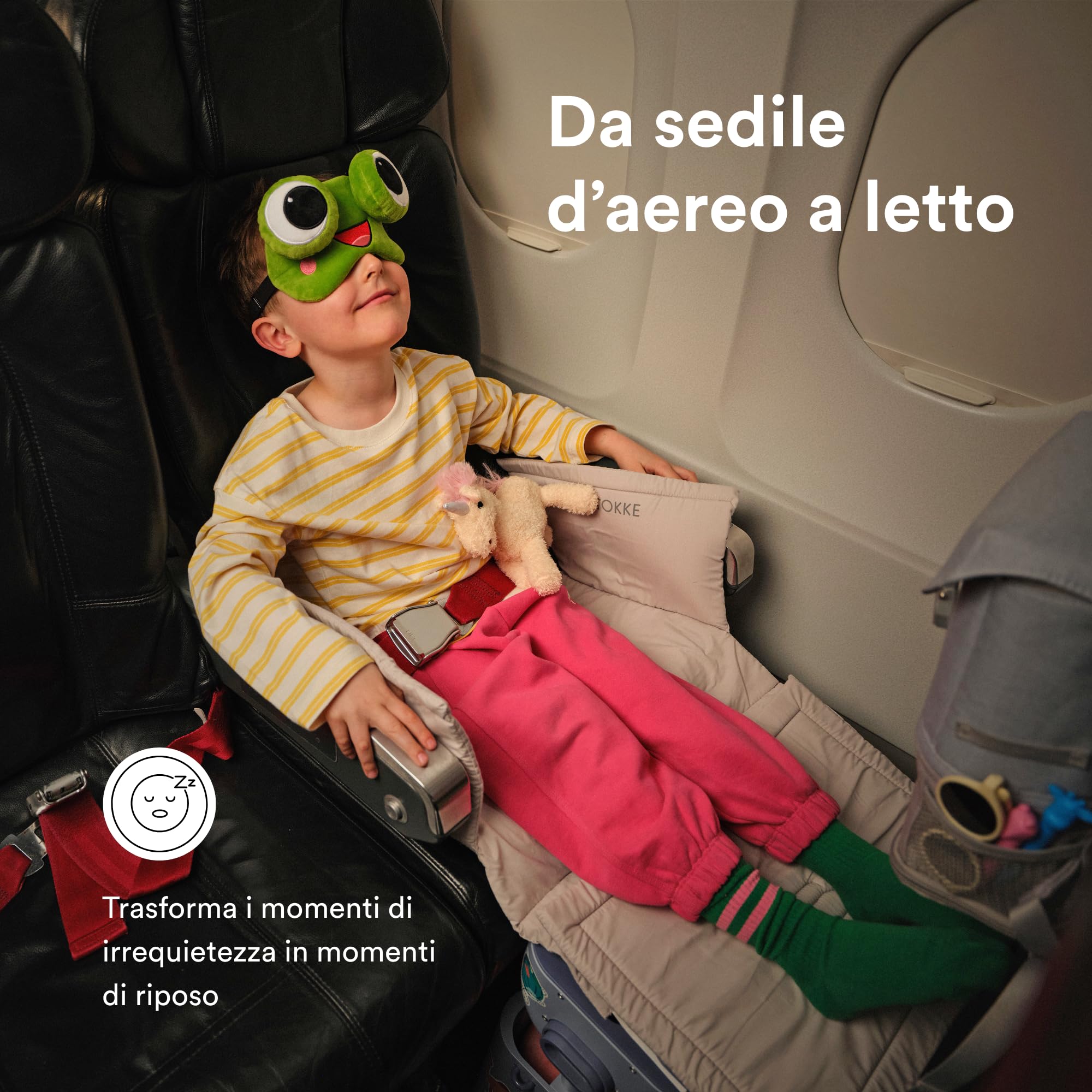 Stokke JetKids BedBox, Coral Pink - Valigia cavalcabile per bambini dai 2 ai 7 anni (fino a 35 kg) - Si trasforma in letto - Include materasso, adesivi decorativi e cinghia di trasporto regolabile