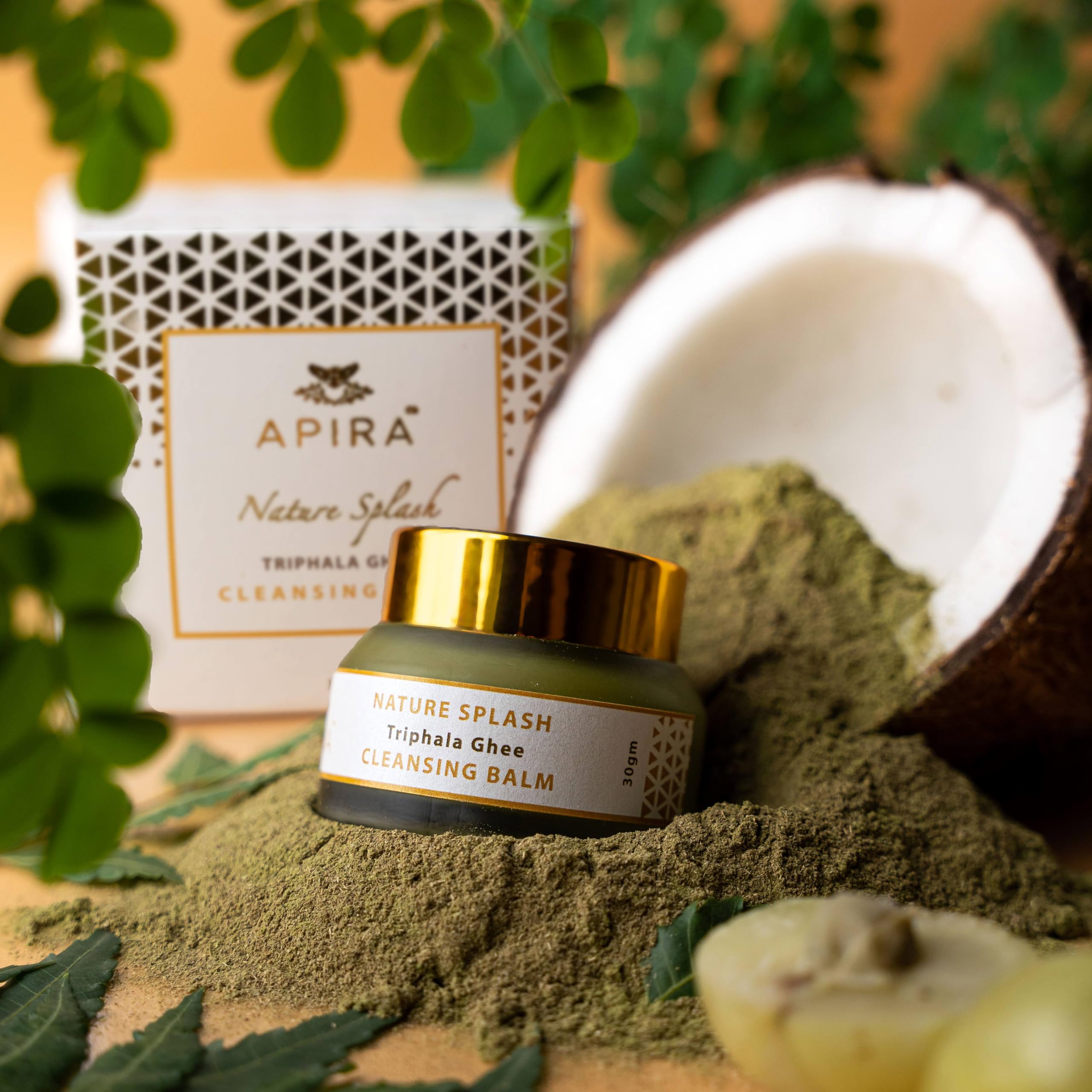 Apira - 30g Nature Splash Cleansing Lip Balm | Ayurvedic & Ghee-Based | Infused with Triphala, Neem, Moringa & Gotukola | Deep Pore Cleanser | Brightening | Reduces Wrinkles | 100% Natural & Chemical Free-picture-21