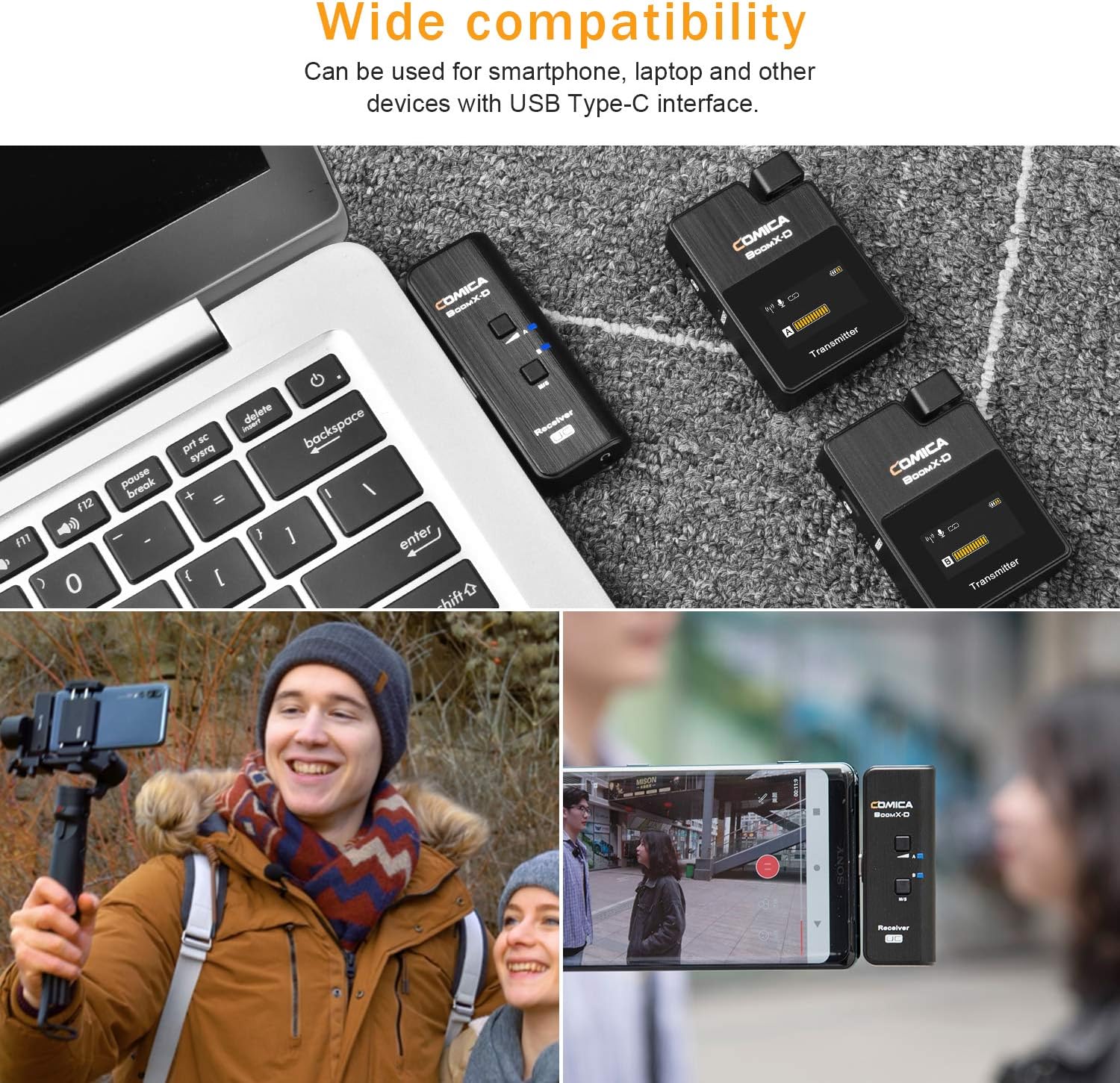New Arrivals Comica BoomX-DUC2 2.4G Wireless Microphone for USB C Phone, Dual Lavalier Lapel Microphone with 2 Transmitter 1 Receiver, Lav Mic for Type C Smartphone Podcasting YouTube Recording Facebook Live Authentic Crazy Deals Comica BoomX-DUC2 2.4G Wireless Microphone for USB C Phone, Dual Lavalier Lapel Microphone with 2 Transmitter 1 Receiver, Lav Mic for Type C Smartphone Podcasting YouTube Recording Facebook Live