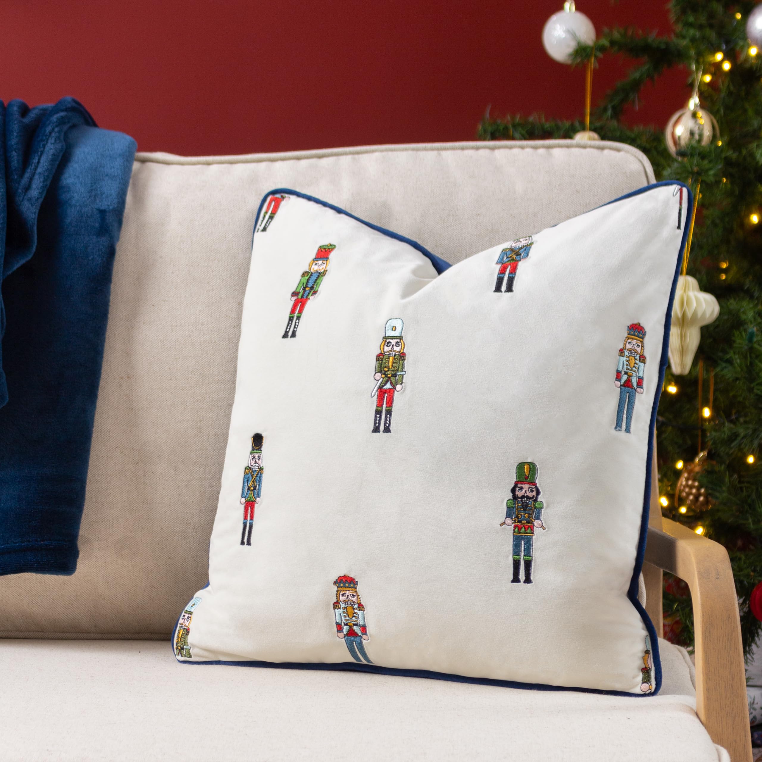 furn. Classic Nutcracker Embroidered Feather Filled Cushion