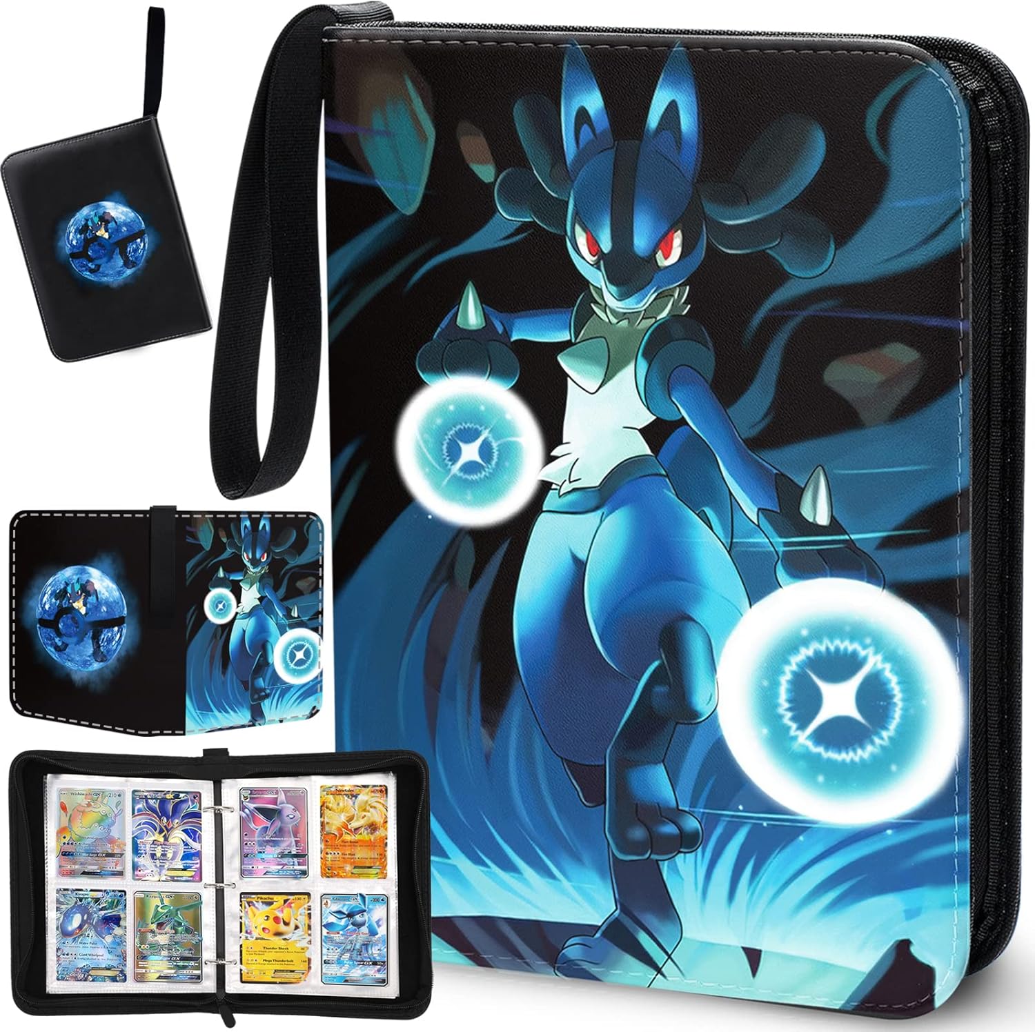 Trading Card Folder 2022 Improved Zipper Pocket Album Holder Fits 400