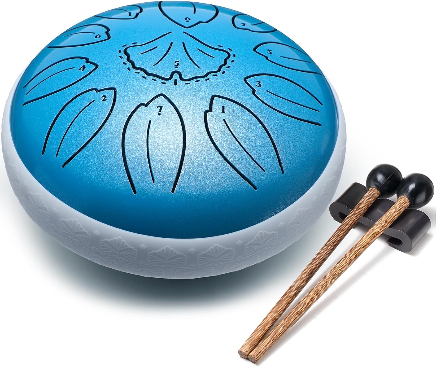 Lronbird Steel Tongue Drum, 6 Inch 11 Notes Percussion Instrument for Musical Education, Meditation, Relaxation, Calming, Music Gifts for Familys Friends Adults Beginners (Blue)