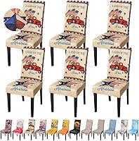 Vista 11 de JQinHome 6 fundas protectoras para sillas de comedor, de alta elasticidad, extraíbles y lavables, para el hogar, fiesta, hotel, ceremonia de boda