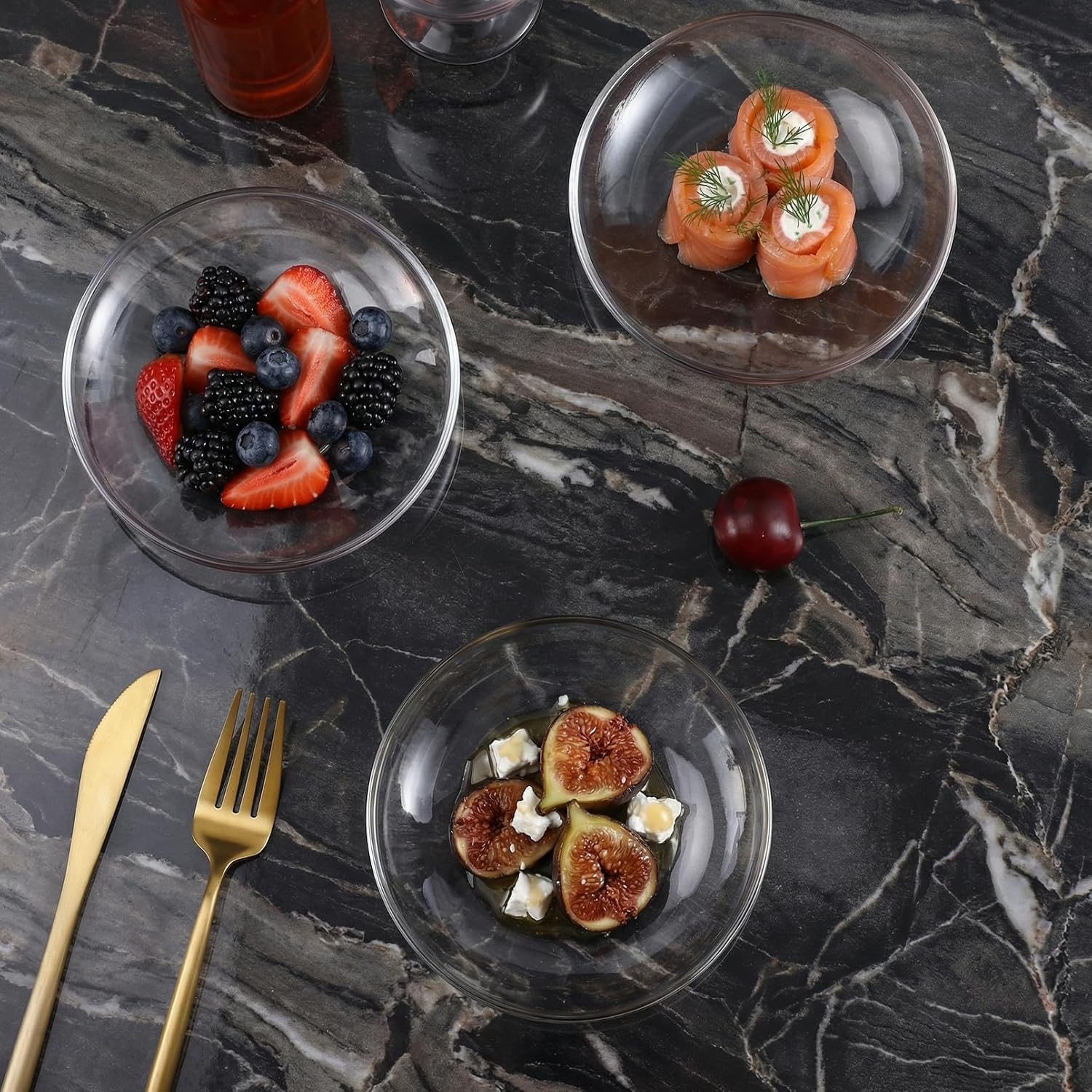 Glass Plates, 6 Pack, Clear, 5 Inch, Round