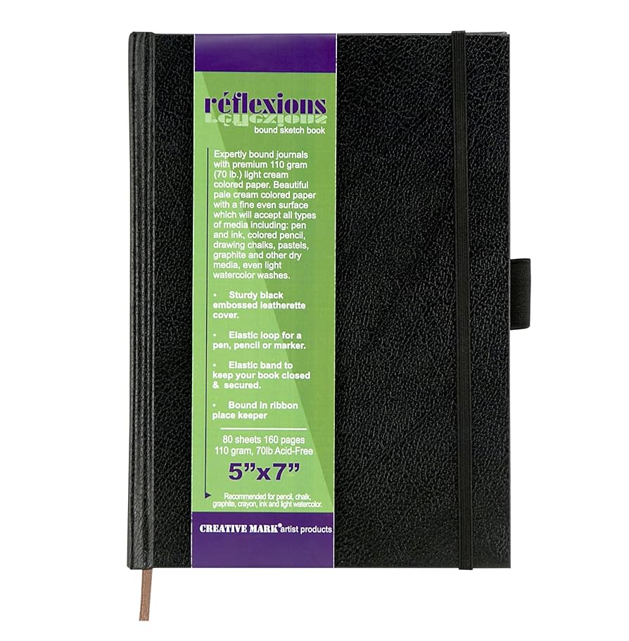 COTY アートブック Amazon.com: Creative Mark Hard Leather Bound Sketchbook [160