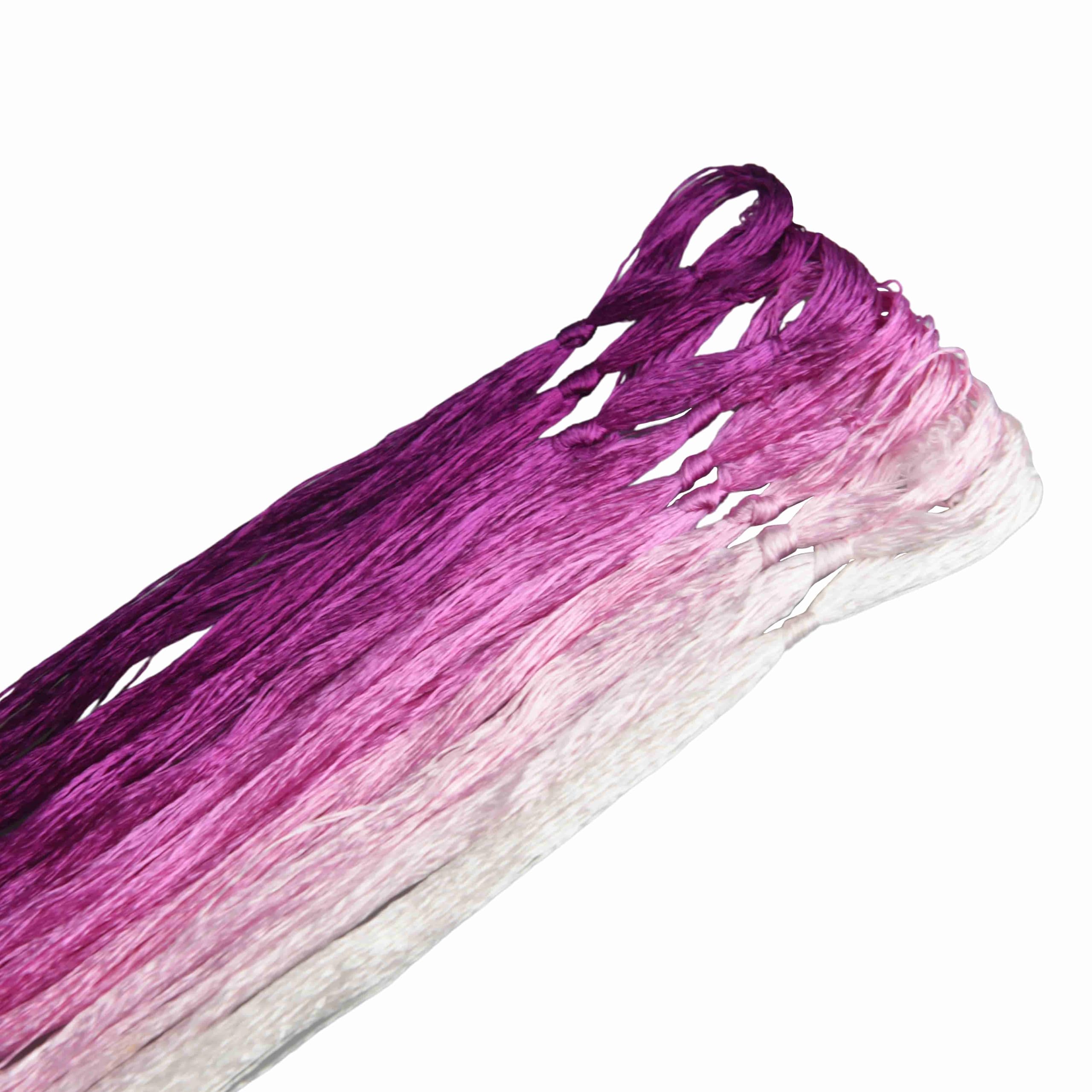 MINGGUXIUYI Colours Gradient Mulberry Silk Embroidery Threads – 22M Each, for Hand Embroidery/Cross Stitch/Knitting/DIY Crafts (65)